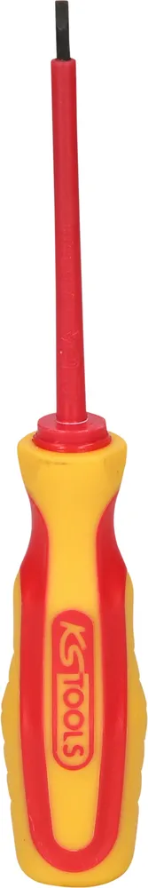 Destornillador plano VDE KS Tools, 1000 V, 2,5 mm, aislamiento protector